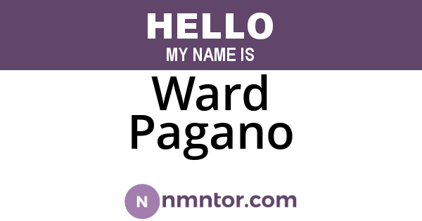 Ward Pagano