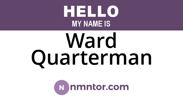 Ward Quarterman
