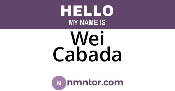 Wei Cabada