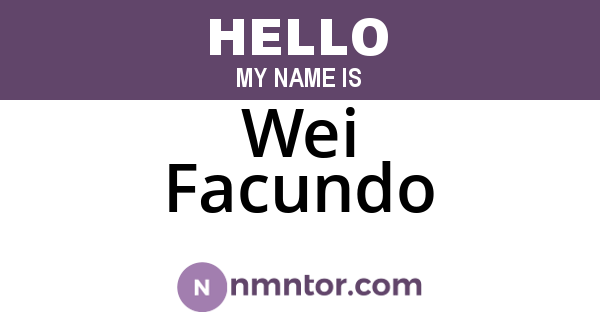 Wei Facundo