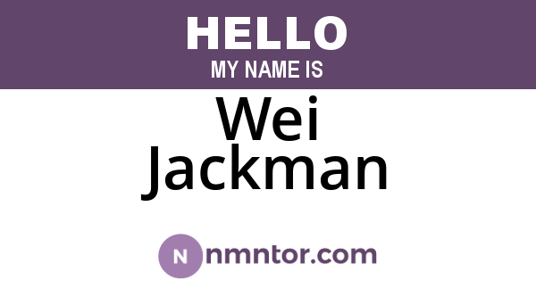 Wei Jackman
