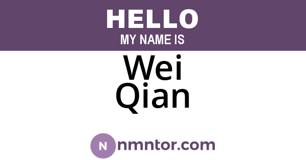 Wei Qian