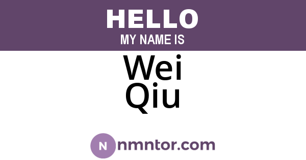 Wei Qiu