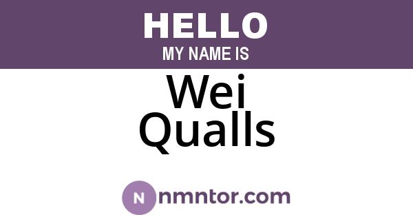 Wei Qualls