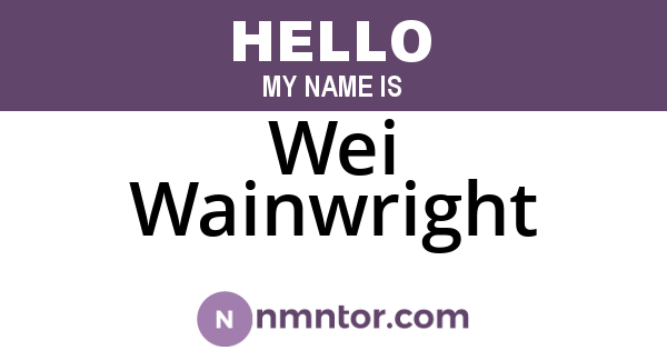 Wei Wainwright