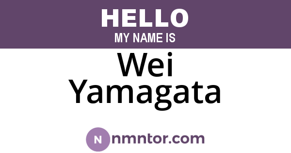 Wei Yamagata