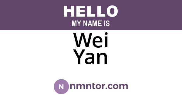 Wei Yan