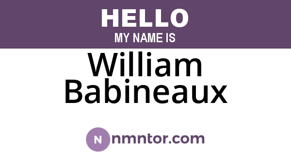 William Babineaux