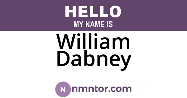 William Dabney
