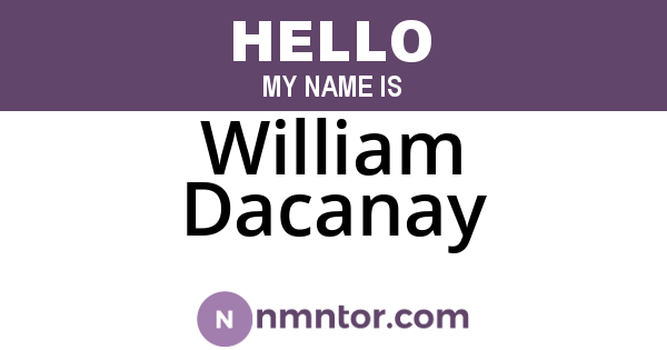 William Dacanay
