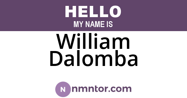 William Dalomba