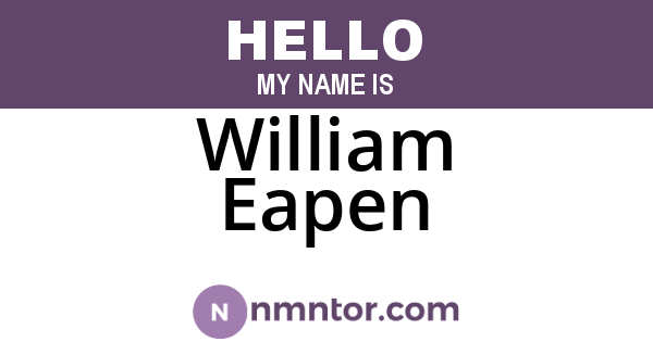 William Eapen