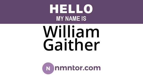 William Gaither