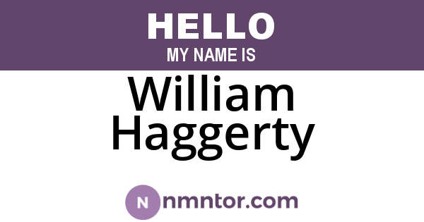 William Haggerty