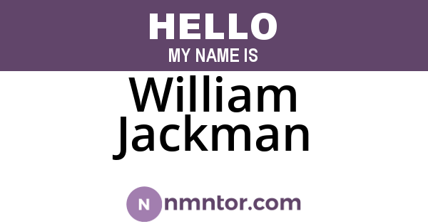 William Jackman