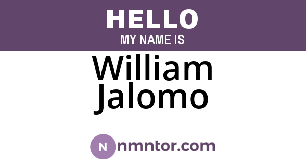 William Jalomo
