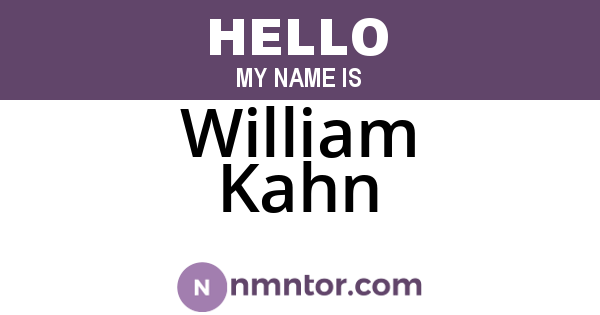 William Kahn