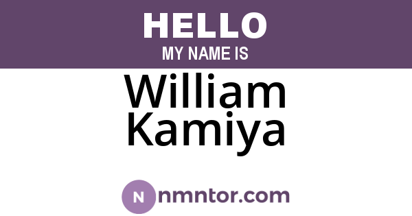William Kamiya