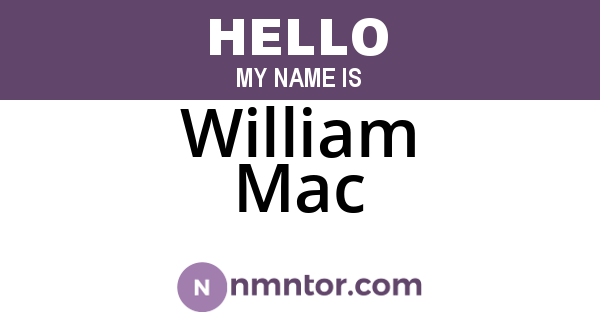 William Mac