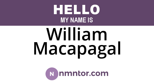 William Macapagal