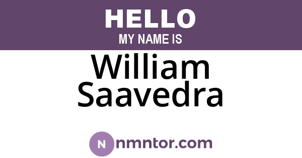 William Saavedra