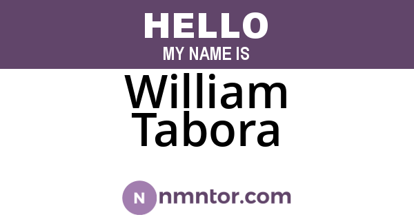 William Tabora