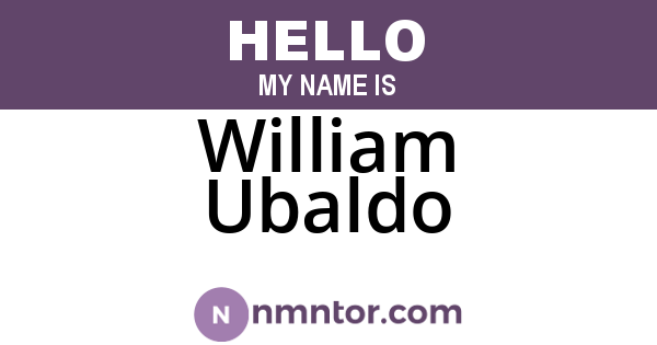 William Ubaldo
