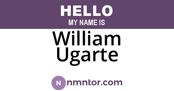 William Ugarte