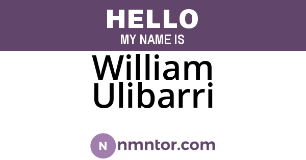 William Ulibarri