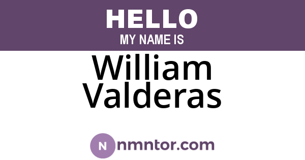 William Valderas