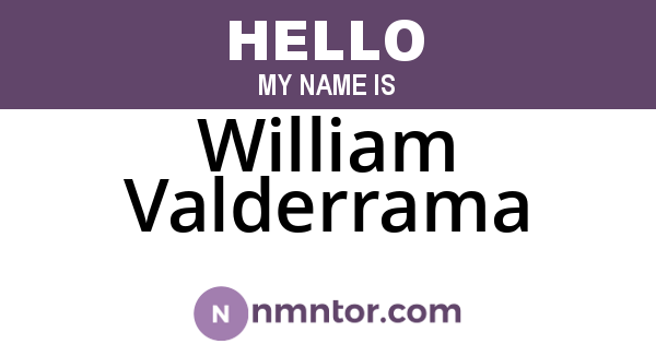 William Valderrama