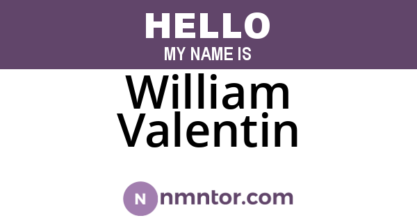William Valentin
