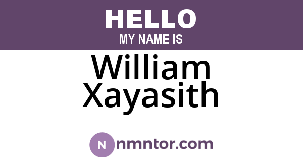 William Xayasith