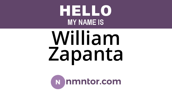 William Zapanta