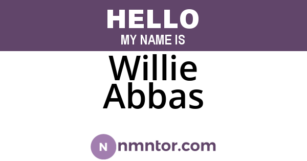 Willie Abbas