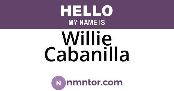 Willie Cabanilla