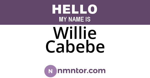 Willie Cabebe
