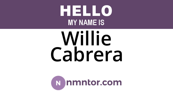 Willie Cabrera
