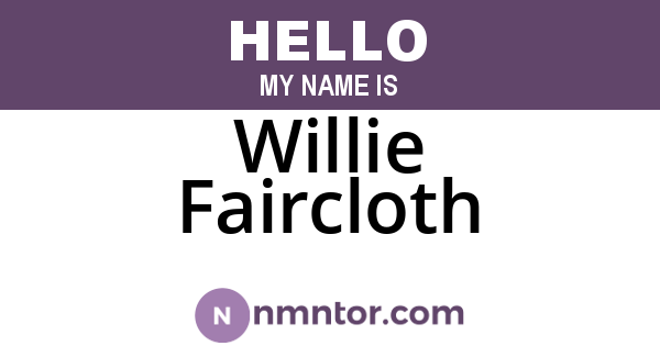 Willie Faircloth