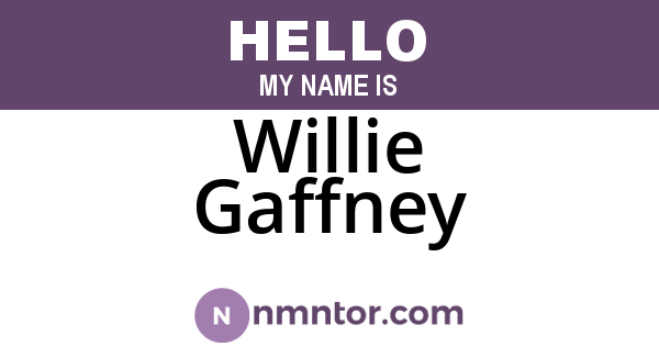 Willie Gaffney