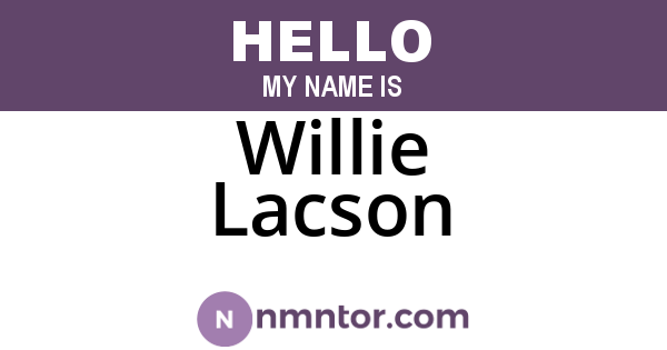 Willie Lacson