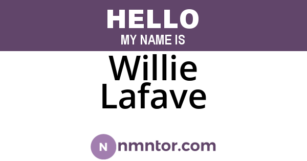 Willie Lafave