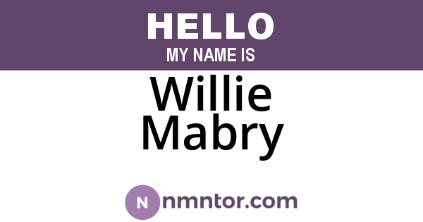 Willie Mabry