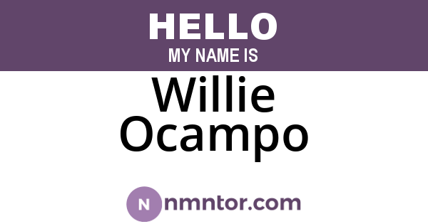 Willie Ocampo