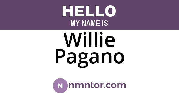 Willie Pagano