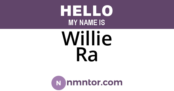 Willie Ra