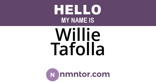 Willie Tafolla