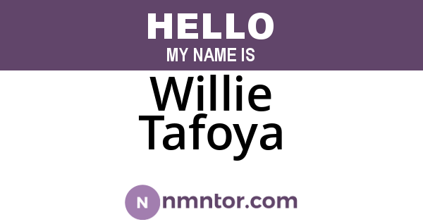 Willie Tafoya