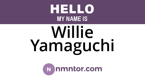 Willie Yamaguchi