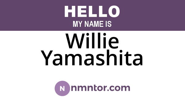 Willie Yamashita